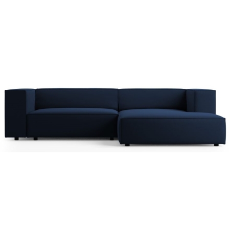 Narożnik 3-osobowy Arendal welur Cosmopolitan Design prawostronny granatowy