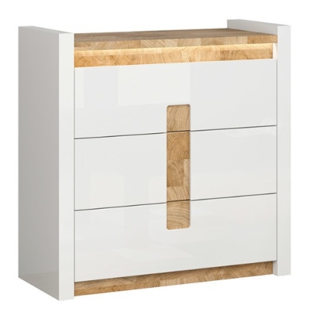 Alameda chest of drawers Black Red White