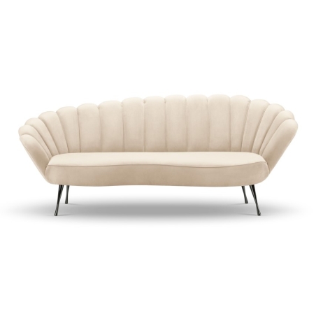 kolor - Odcienie kremowe, Welur Magic Velvet Kingston Cosmopolitan-design - Beige Clair (Ma2201), Nogi Kingston Cosmopolitan-design - Czarny Perłowy Metal