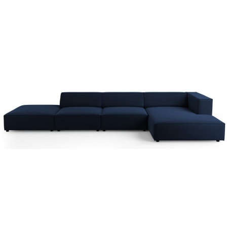 Narożnik 5-osobowy Arendal welur Cosmopolitan Design prawostronny granatowy