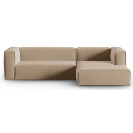 Narożnik 4-osobowy Mackay welur Cosmopolitan Design prawostronny  beż