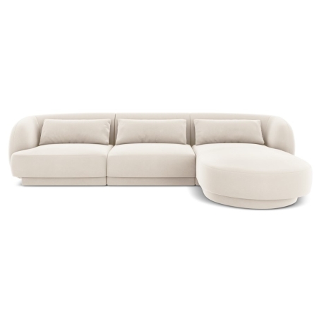 Corner side - Rights, colour - shades of beige, Welur Tulum Cosmopolitan-design - Beige Clair (Blu22)