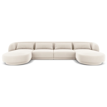 Tulum velour Cosmopolitan-design 5-seater sofa bed