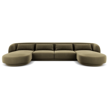 Tulum velour Cosmopolitan-design 5-seater sofa bed