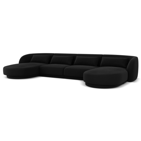 Tulum velour Cosmopolitan-design 5-seater sofa bed