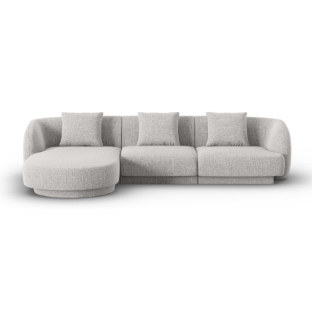 Narożnik 4-os. Tulum Szenil Cosmopolitan-design jasnoszary lewy