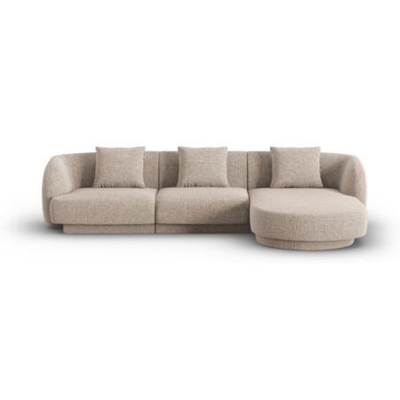 Narożnik 4-os. Tulum Szenil Cosmopolitan-design beżowy prawy