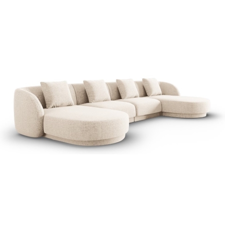 Tulum Shenil Cosmopolitan-design 5-seater panoramic corner sofa