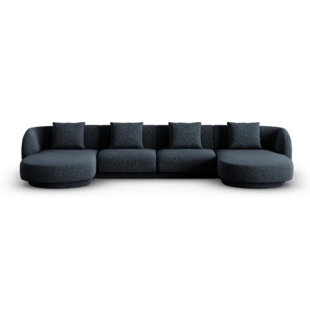 Tulum Shenil Cosmopolitan-design 5-seater panoramic corner sofa