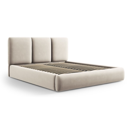 Łóżko tapicerowane z pojemnikiem Nicolas 160x200 Welur Cosmopolitan-design