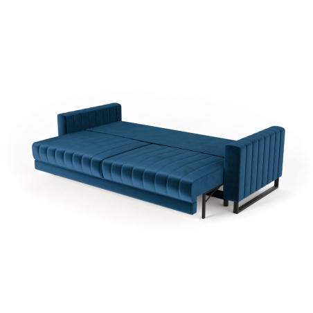 Loft three-seater sofa with sleeping function and storage box Canvani metal legs