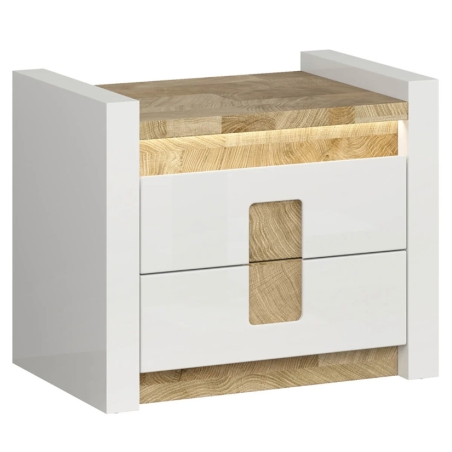 Alameda bedside table Black Red White