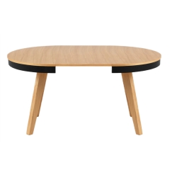 Micadoni table veneer/oak colouring: Natural oak veneer and oak 