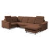Narożnik Geneva 340x199cm Meblosoft wersja prawa brązowy