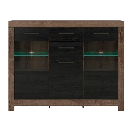 Balin chest of drawers Black Red White_outlet