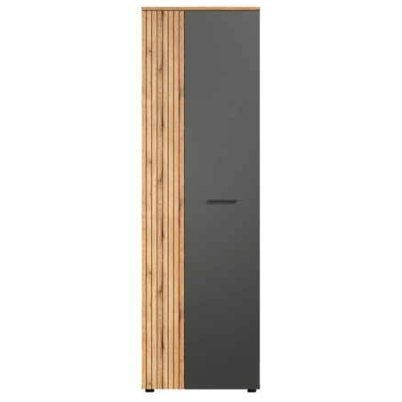 Esteban 60cm hall wardrobe SZF2D/60 graphite/oak evok BRW