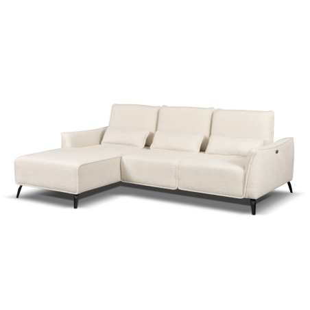 Corner side - Left, colour - shades of beige, MebloSoft size 4 - Now or never 02, Meblosoft metal feet - Black