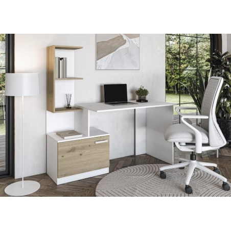 Miso desk with bookcase Halmar