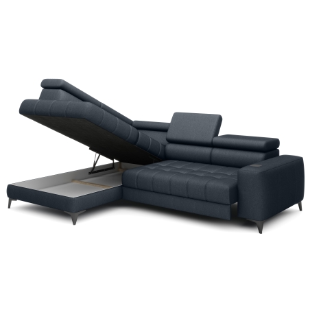 Baggio corner sofa with container and charger Versailles
