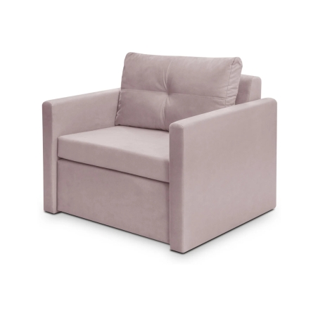 Sofa jednoosobowa Bunio rozkładana z pojemnikiem różowa Black Red White