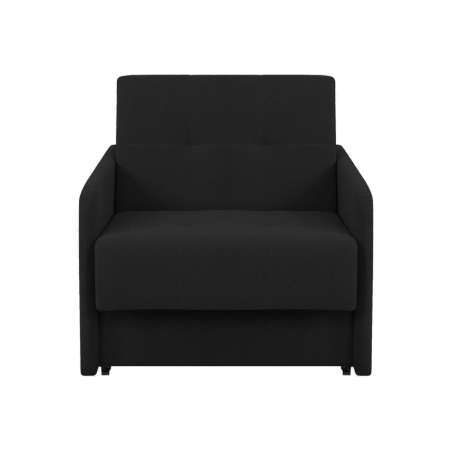Sofa jednoosobowa Como czarna rozkładana z pojemnikiem Black Red White