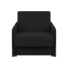 Sofa jednoosobowa Como czarna rozkładana z pojemnikiem Black Red White Sofa jednoosobowa Como czarna rozkładana z pojemnikiem Black Red White