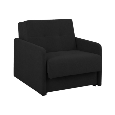 Sofa jednoosobowa Como czarna rozkładana z pojemnikiem Black Red White
