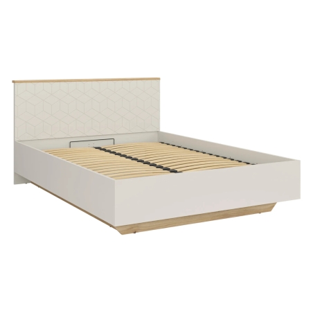 Glamour bed 160x200 with container and frame cashmere/oak mauvella Black Red White