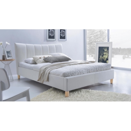 Sandy bed 160 white upholstered Halmar