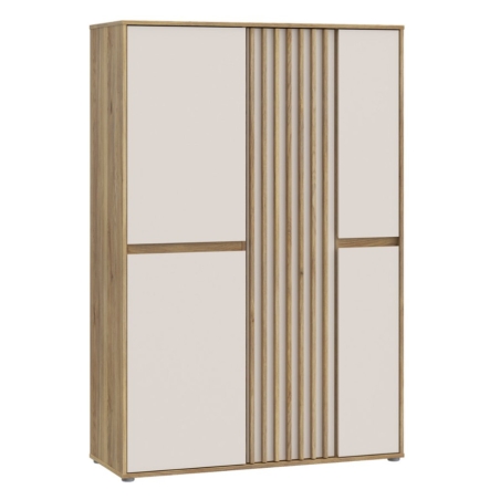 Eliston 109 cm cabinet with 5 doors oak mauvella/sand Black Red White
