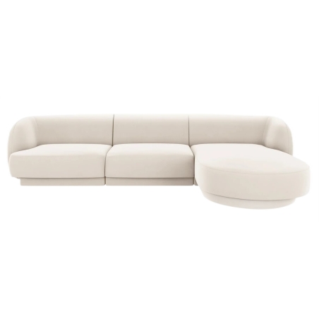 Strona narożnika - Prawa, kolor - odcienie beżu, Micadoni Miley welur - Bluvel 22