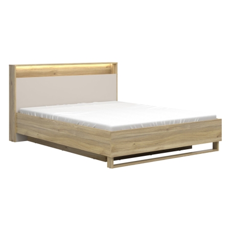Dalva bed 160x200 with frame and container oak mauvella/kashmir Black Red White