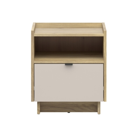 Dalva 50 cm bedside cabinet oak mauvella/kashmir Black Red White