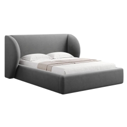 Kolor tapicerki: shades of grey Miley velour bed: Bluvel 14 
