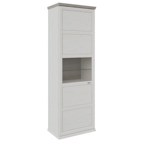 Camron 70 cm display cabinet with aurelio pine doors Black Red White