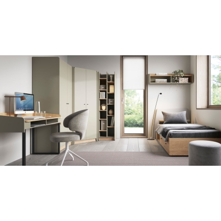 Two-door corner wardrobe AE2 Alessio Eucalyptus Meblar