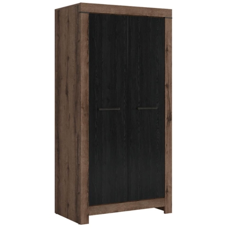 Balin 2-door wardrobe Black Red White