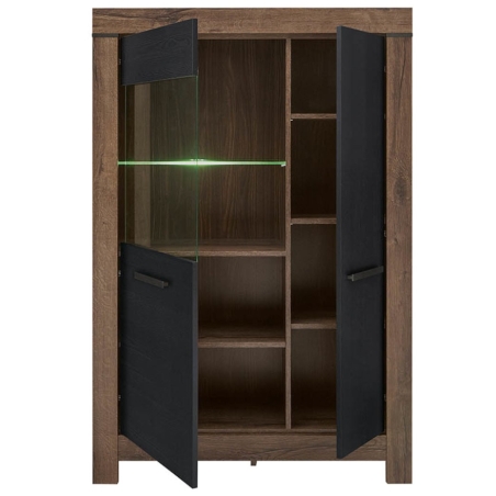 Balin two-door wardrobe Black Red White