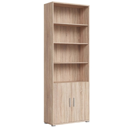 Bookcase Brw Office 79cm x 221cm x 35cm Black Red White