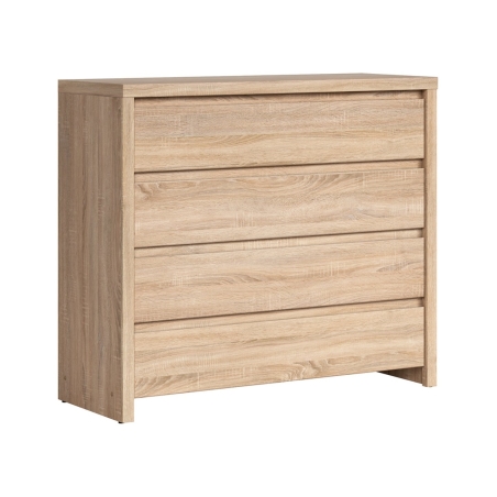 Kaspian chest of drawers Black Red White