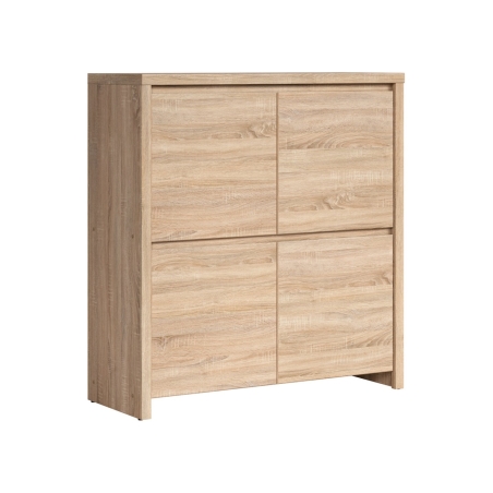 Kaspian four-door cabinet Black Red White