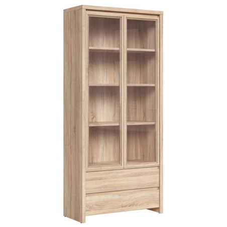 Kaspian 90 bookcase Black Red White
