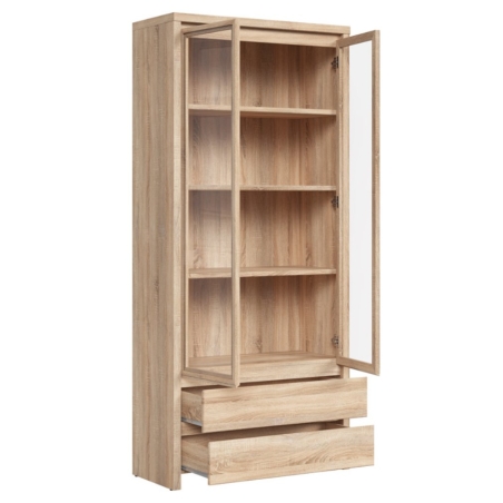 Kaspian 90 bookcase Black Red White