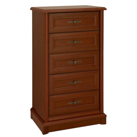 Kent chest of drawers 61.5cm x 108.5cm x 45cm Black Red White