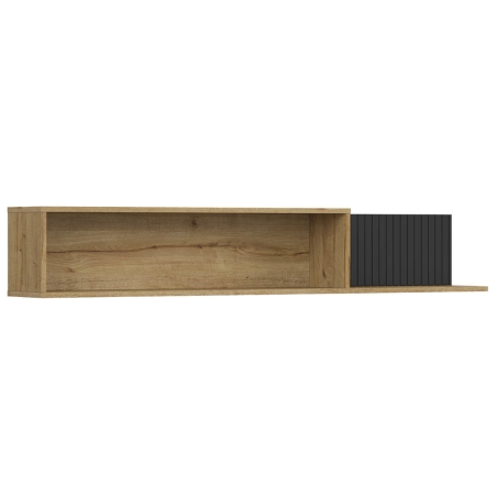 Zenda wall shelf 150 cm oak waterford Black Red White