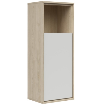 Ema 36 cm wall cabinet with doors and shelf jackson hickory walnut/light grey Black Red White