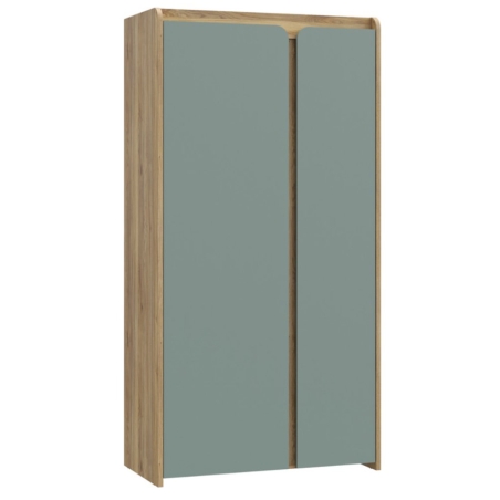 Two-door wardrobe Hoa 105 cm oak mauvella/sage Black Red White