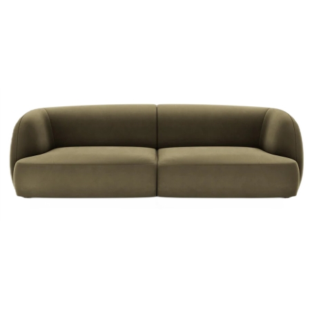 Sofa 2-osobowa Miley Micadoni odcienie zielonego welur