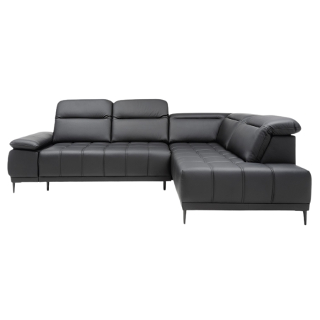 Focus L natural leather Versailles corner sofa