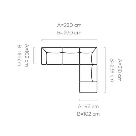 Corner side - Rights, colour - shades of white, Wersal Grupa II Casual - Anthology 01